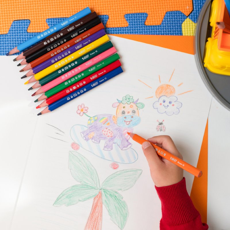 BIC KIDS driehoekige kleurpotloden Evolution Triangle, 144 stuks, 12 kleuren
